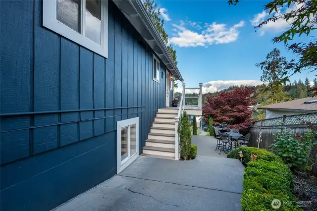 Terraced Yard with Multiple Patio Areas