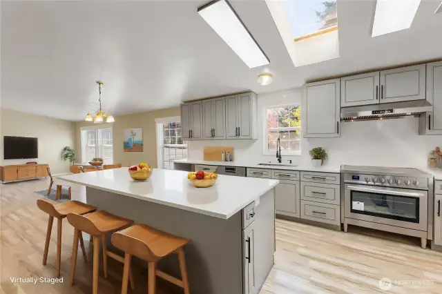 Large Island, New Cabinets