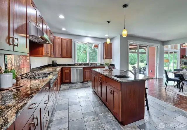 The combination of cupboard space and island make this kitchen a dream to work in.