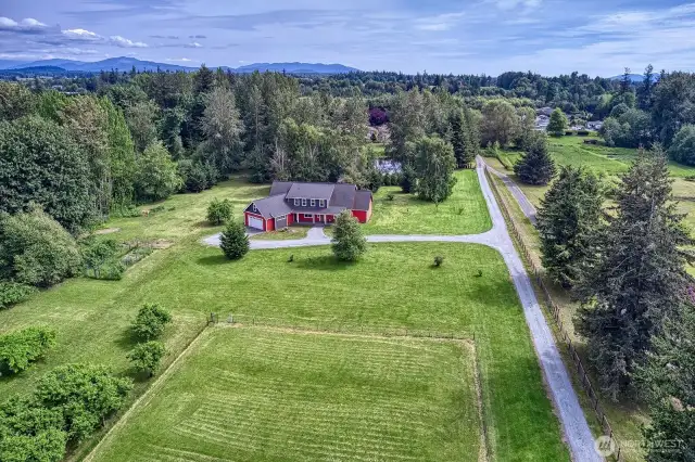 Private driveway leads to your shop at the back of the property.