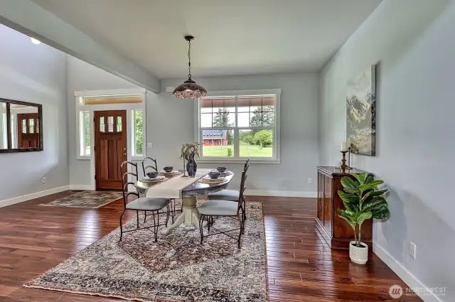 Second dining area for larger gatherings.