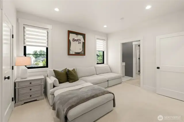4th bedroom w/a view of the Jack & Jill bedroom.