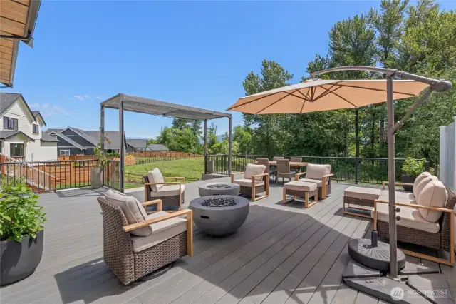 The perfect spot to unwind with good company and enjoy the scenic beauty. The sun sets to the right from this POV.