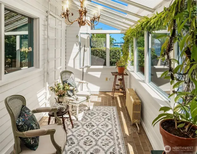 Sunroom off of the kitchen