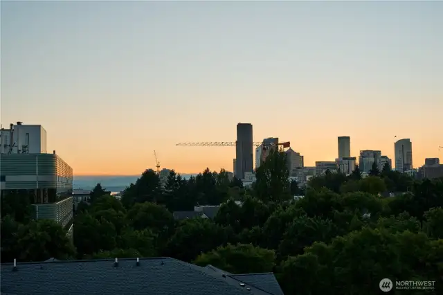 Sunset as seen from the unit’s deck.