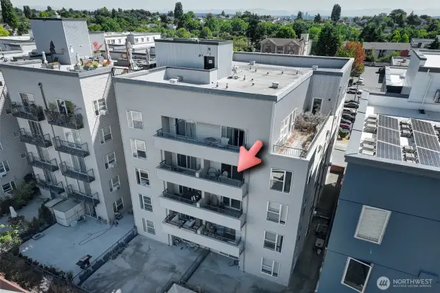 #506 is a south-western facing unit on the 5th floor.