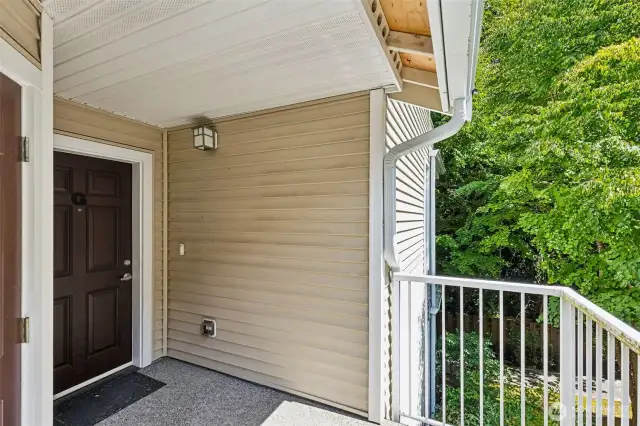 Covered porch - will be so appreciated on rainy days!