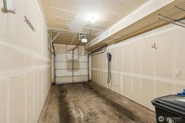Extra long garage allows for your car PLUS storage.