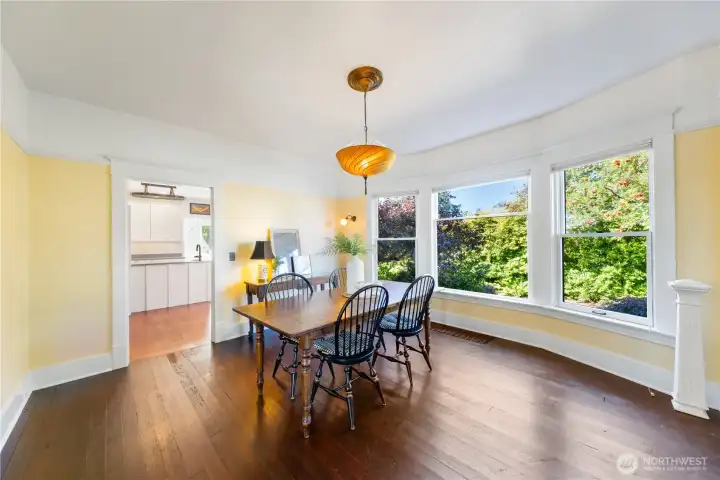 This photo of the formal dining room gives a better sense of space for your dining room furniture.