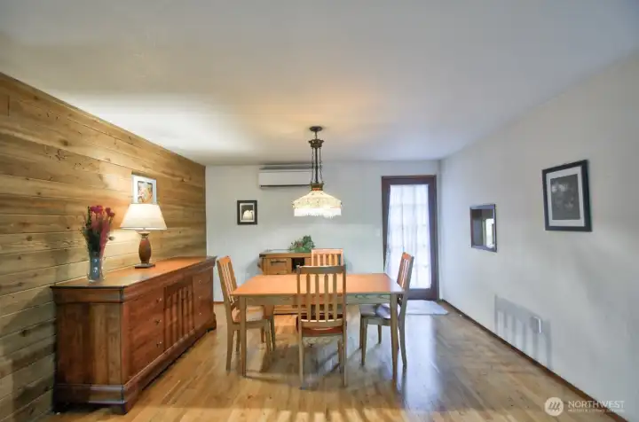 Dining room with pass-through from kitchen.