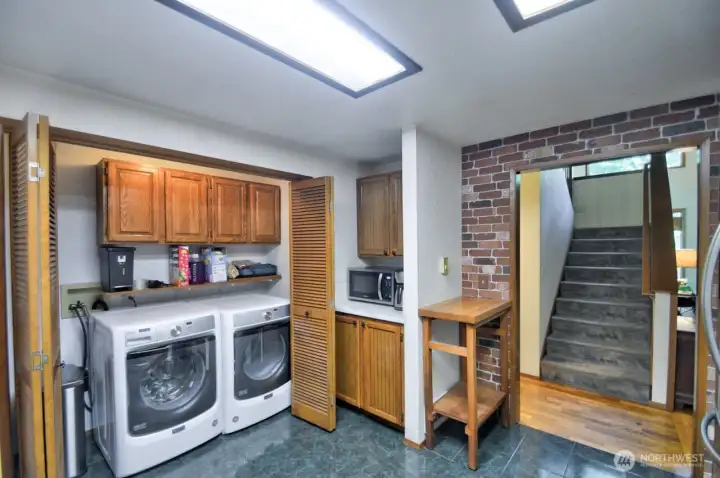 Laundry conviently located.