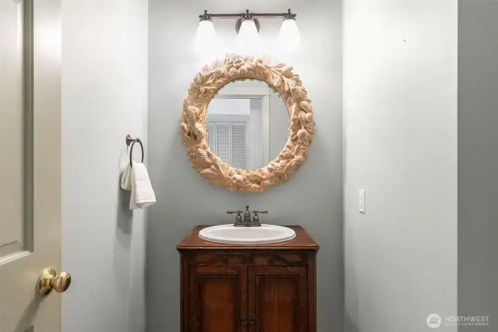 Perfect little powder room on the first floor.