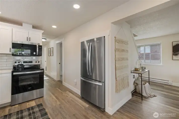 All new stainless steel appliances