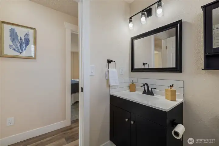 New vanity and lighting