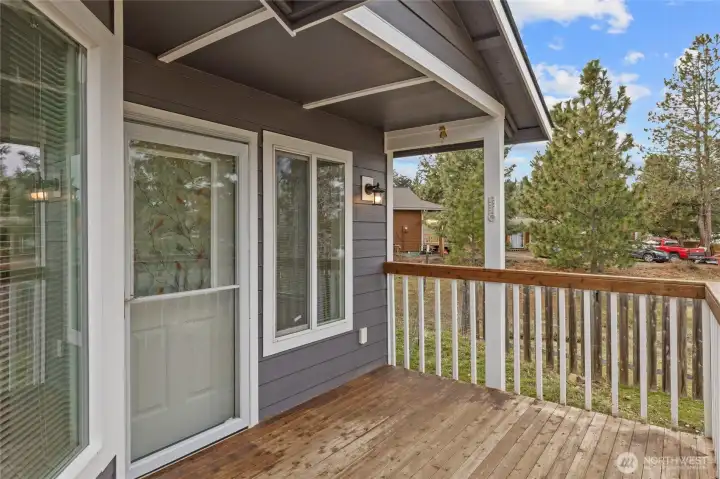 Front deck to welcome you home.