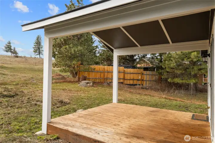 Enjoy the large covered deck to relax and unwind.