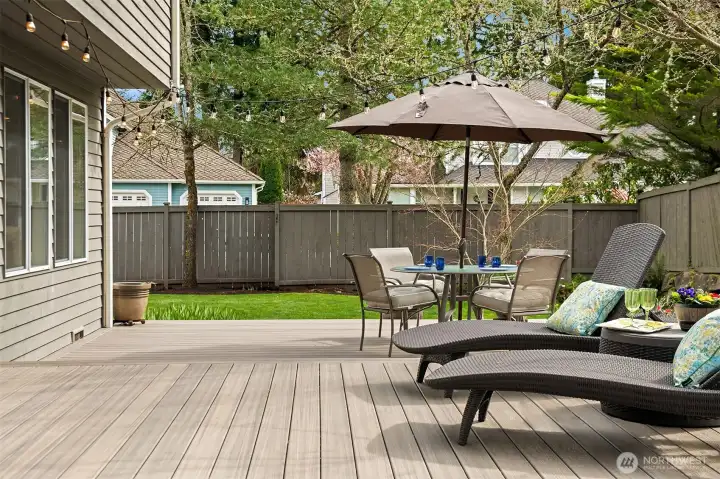 You'll love soaking up the summer sun on your large deck
