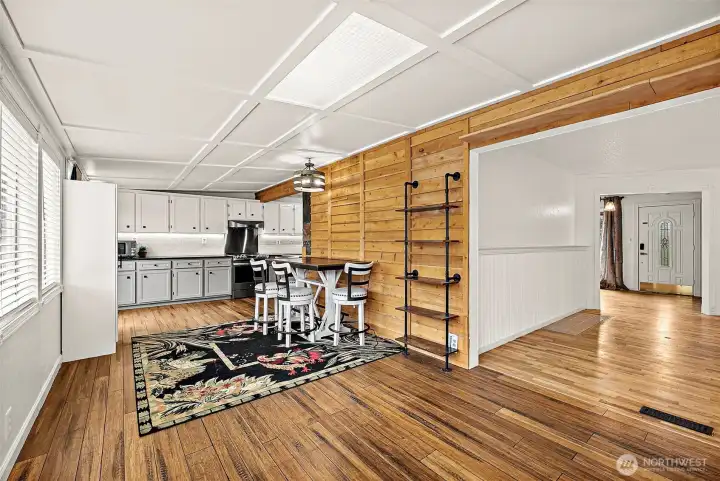 open dining space that flows into the kitchen area