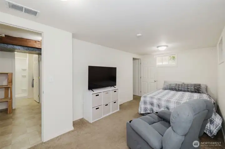 Extra finished room with exterior entrance/exit