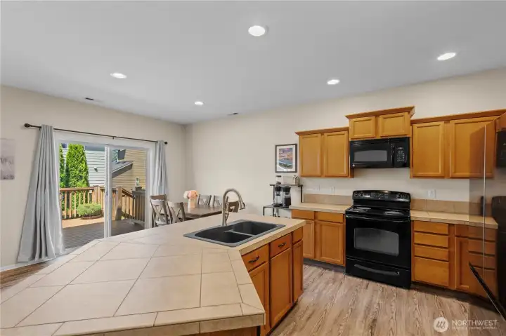 Lots of counter space and cabinets