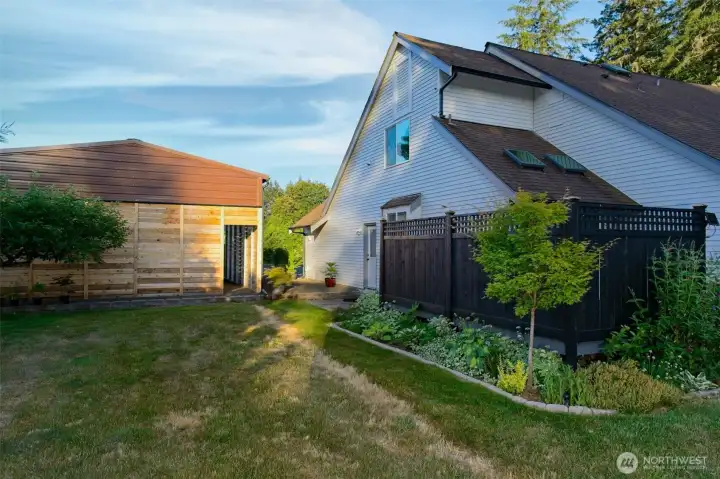 Side view of the home. Side view of the home.