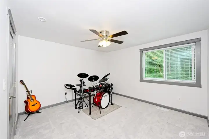One of the two bedrooms on the upper level. One of the two bedrooms on the upper level.