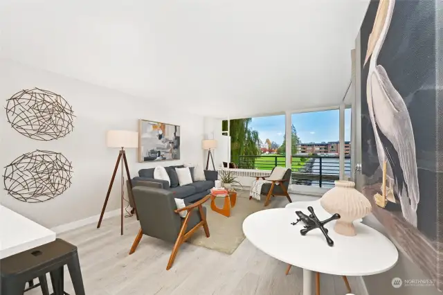 Dining area in open concept living area