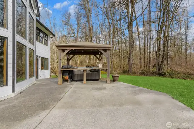 Large back patio