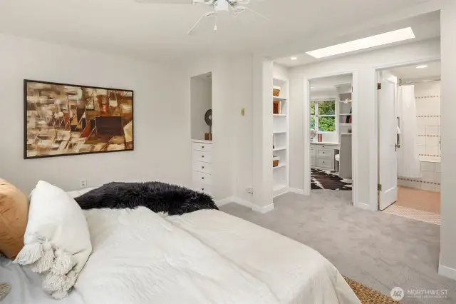 Thoughtful built-ins & skylight, too!