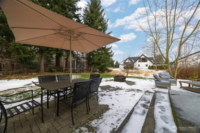 Looking toward the east across the patio.