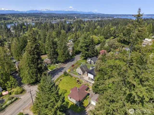 Home faces West--Those are the Olympic Mountains in the distance.