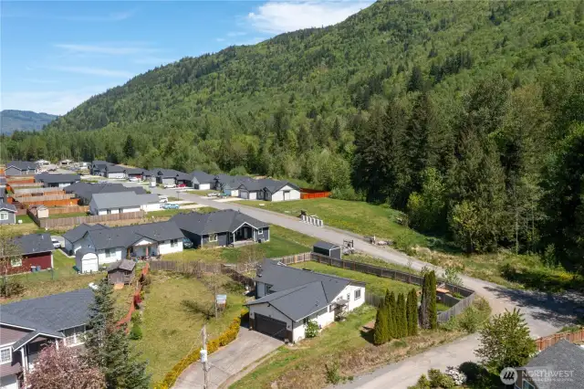 This aerial photo gives a top-down view, which shows you how big the lot is.