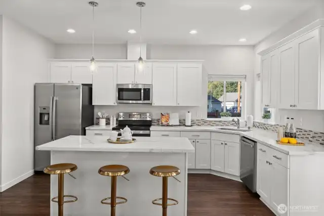 Abundant cabinet space for all your kitchen essentials.