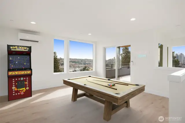 Ready to be your game room! This image is virtually staged.