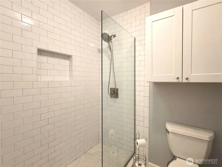 Classic tile walk-in shower