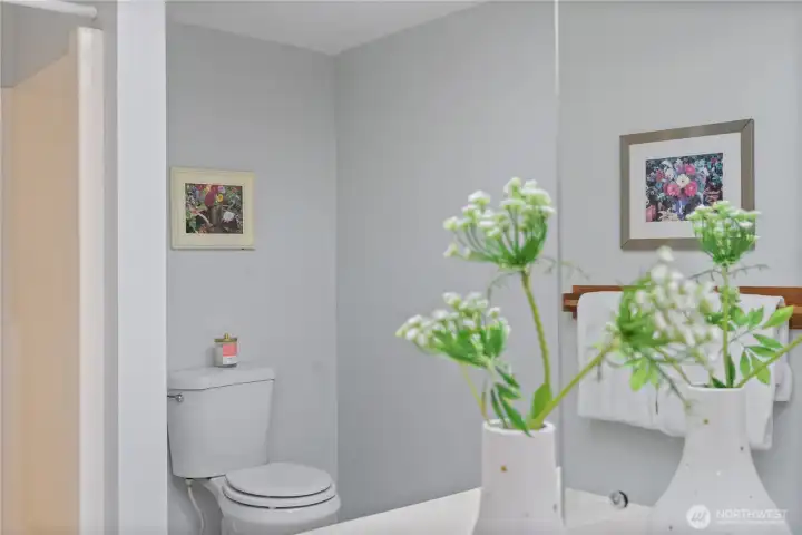 This accessible lower-level bath makes it easy to accommodate guests and daily routines.