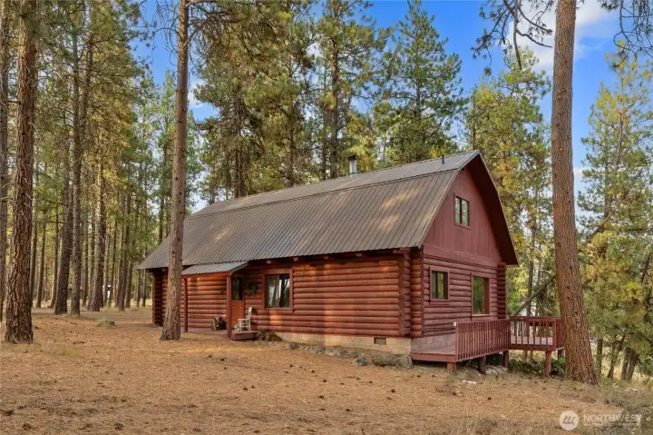 The 1600 sft log home was built in 1983.