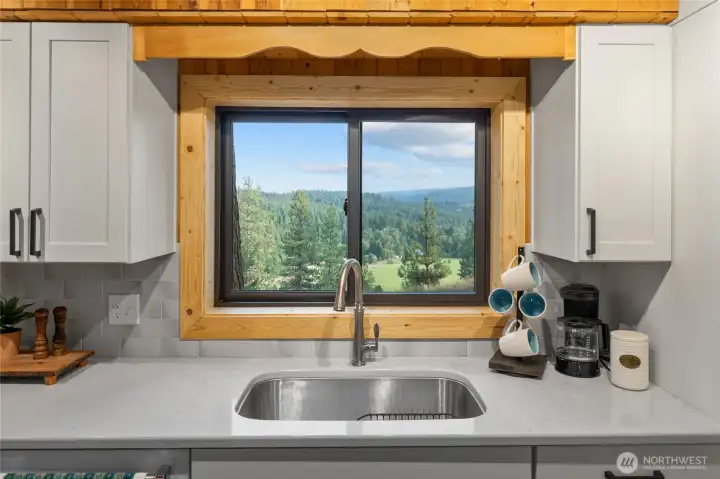 Doing dishes isn't such a chore with that view!