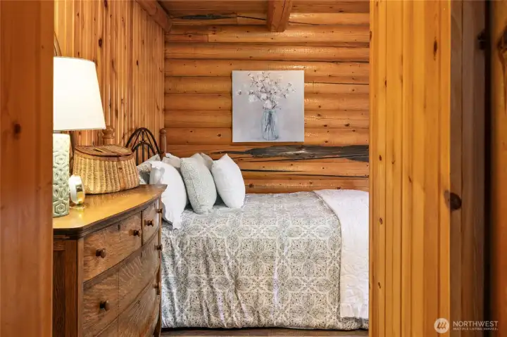 The primary bedroom is on the main floor.