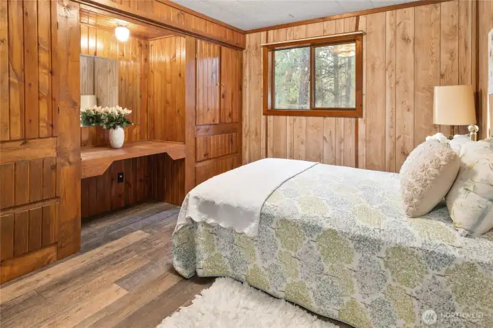 One of two bedrooms on the upper level.