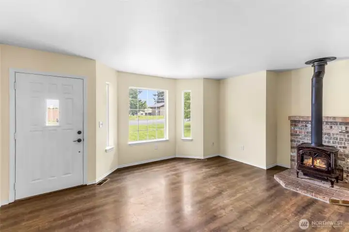 Enter into this home and enjoy a propane fireplace