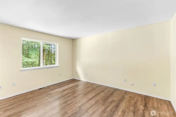 Primary bedroom with plenty of plug ins