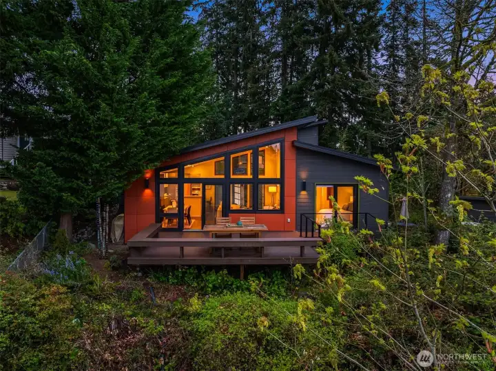 The home was rebuilt from top to bottom in 2018 with quality materials and great modern style. The 2-car garage was an entire new build in 2020 and has 338 sf of Studio space above it - with a 3/4 bath.