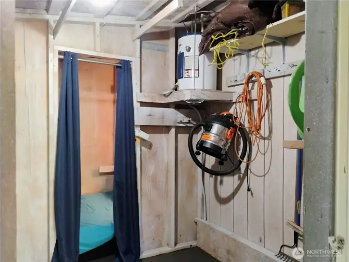 storage area could easily be converted to a cute bunk house!