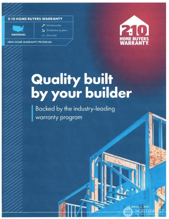 Builder protects your HOME w/ 2-10 Warranty