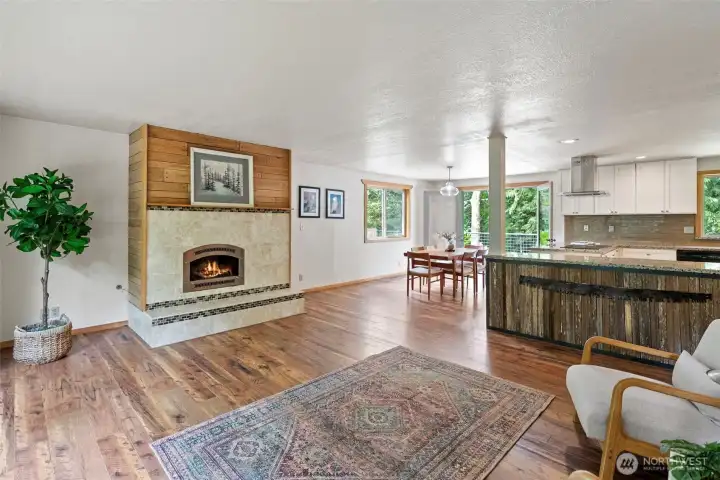 open concept with natural light