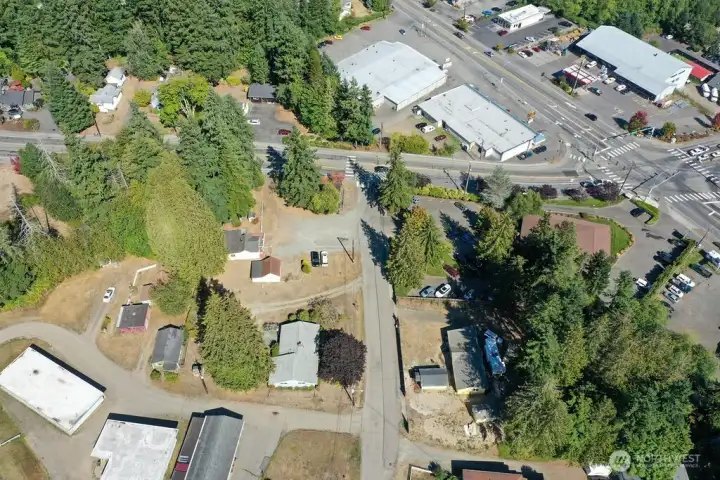 Aerial of the Duplexes on the left