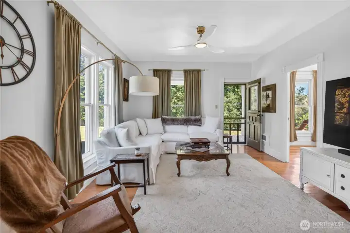 Living room with hardwood floors Living room with hardwood floors