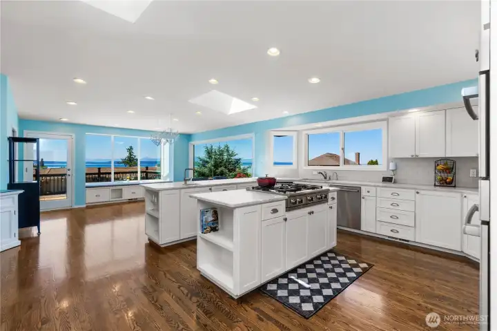 Open kitchen with Sound/Mtn views