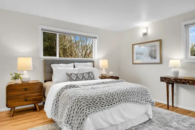 Ample space in both main floor bedrooms.